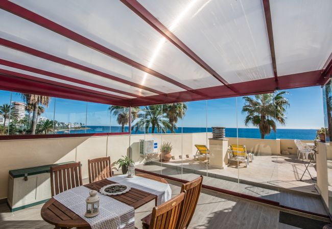 Terraza de este apartamento en Mijas Costa