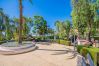 Jardín de este apartamento en Marbella