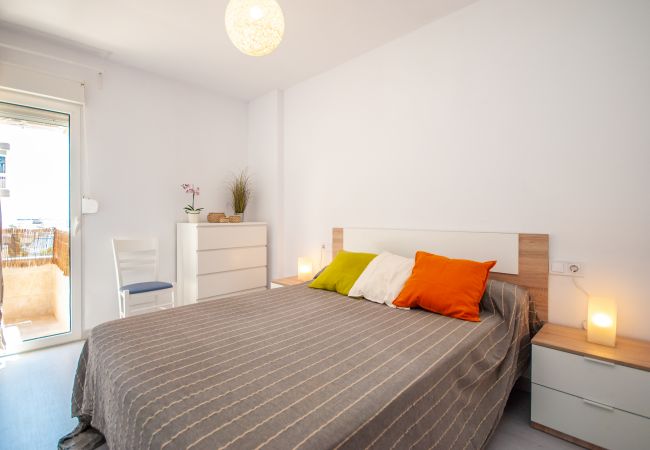 Dormitorio de este apartamento en Benalmádena