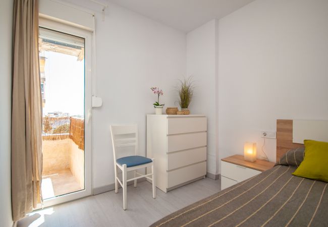 Dormitorio de este apartamento en Benalmádena