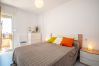 Dormitorio de este apartamento en Benalmádena
