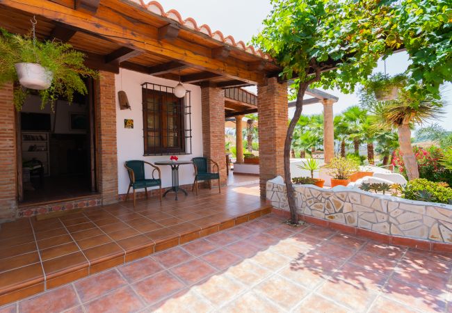 Terraza de este apartamento rural en Mijas Pueblo