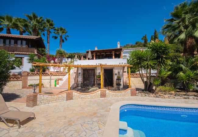 Terraza de este apartamento rural en Mijas Pueblo