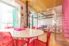 Salón de este apartamento en el centro de Málaga