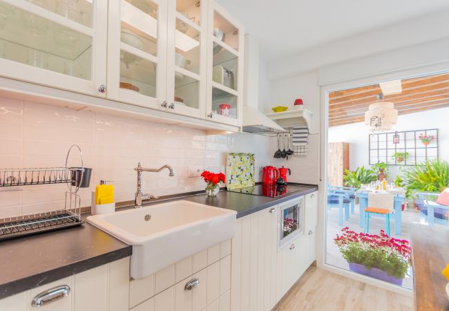 Cocina de esta casa rural en la Estación de Cártama