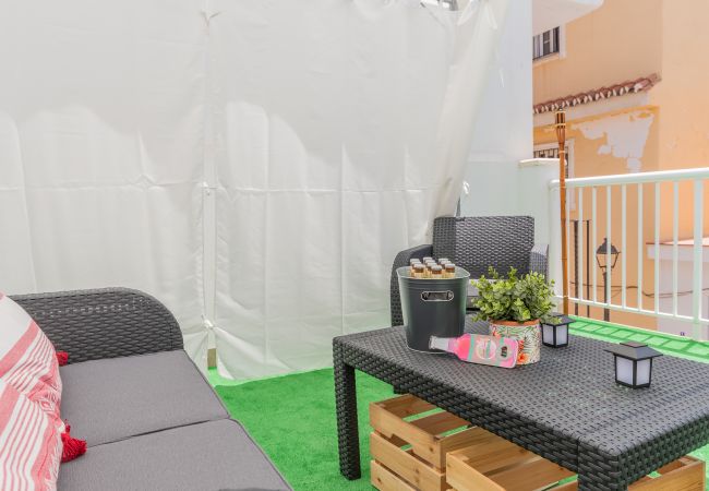 Terraza de este apartamento en el Rincón de la Victoria