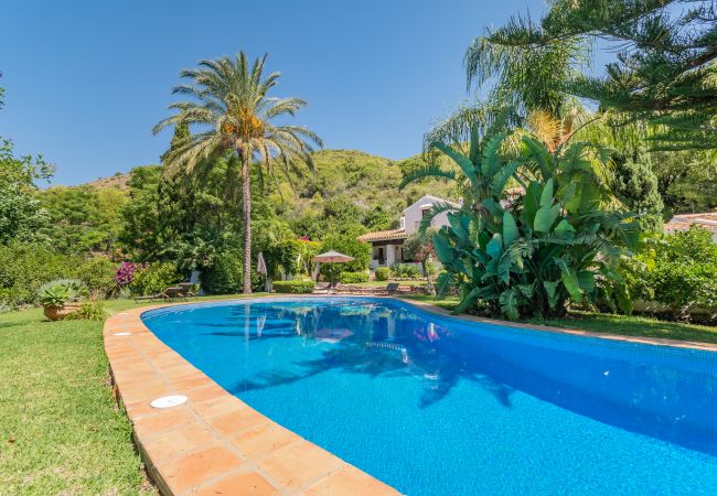 Piscina y exteriores de esta preciosa Villa en Coin 