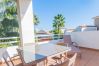 Terraza de este apartamento en Marbella