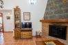 televisión, salón, casa rural