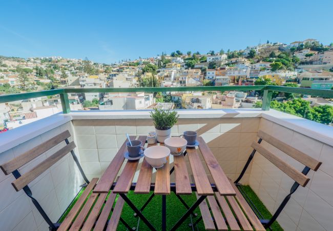 Vistas desde la terraza del apartamento situado en El Palo, Málaga
