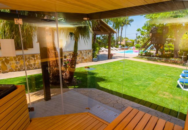 Sauna of this villa in Alhaurín de la Torre