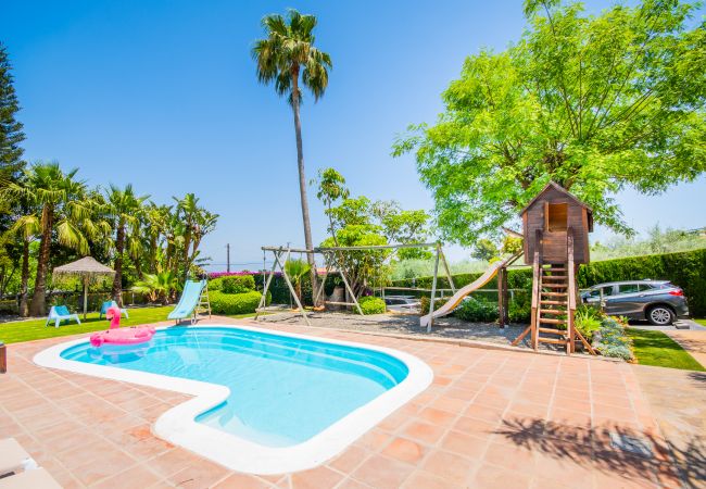 Heated pool of this villa in Alhaurín de la Torre