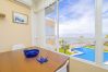 Pool views from this apartment in Algarrobo