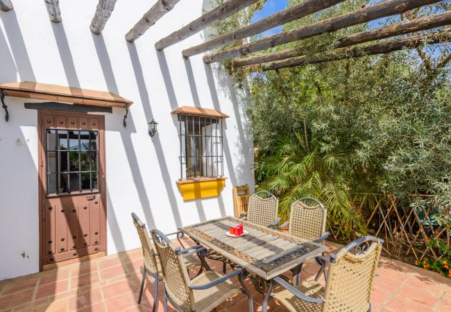 Terrace of this house with fireplace in Alhaurín el Grande