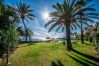 Garden of this apartment in Mijas Costa