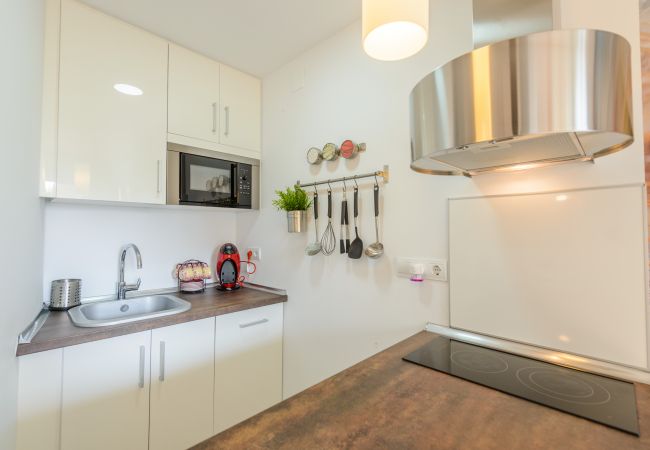 Kitchen of this apartment in Benalmádena