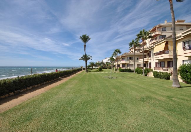 Garden of this apartment in Marbella