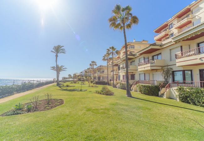 Garden of this apartment in Marbella