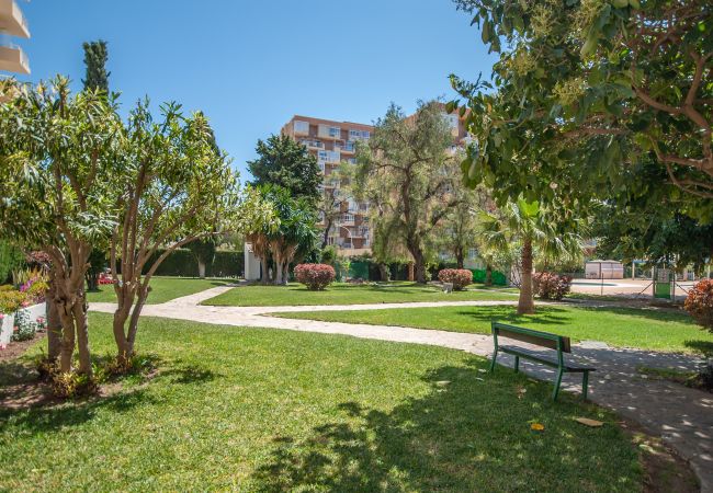 Garden of this apartment in Benalmádena