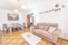 Living room with fireplace in this luxury country house in Alhaurín el Grande