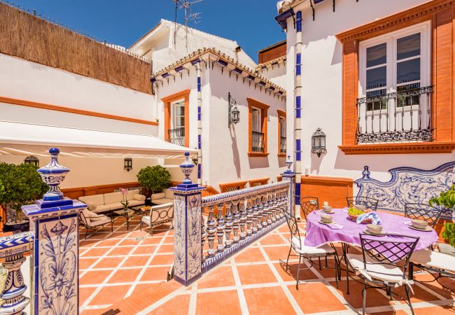 Terrace of this luxury house in the center of Alhaurín el Grande