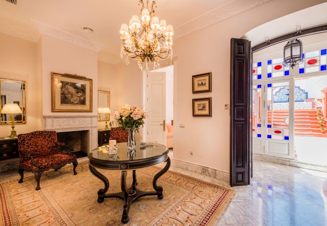 Living room of this luxury house in the center of Alhaurín el Grande