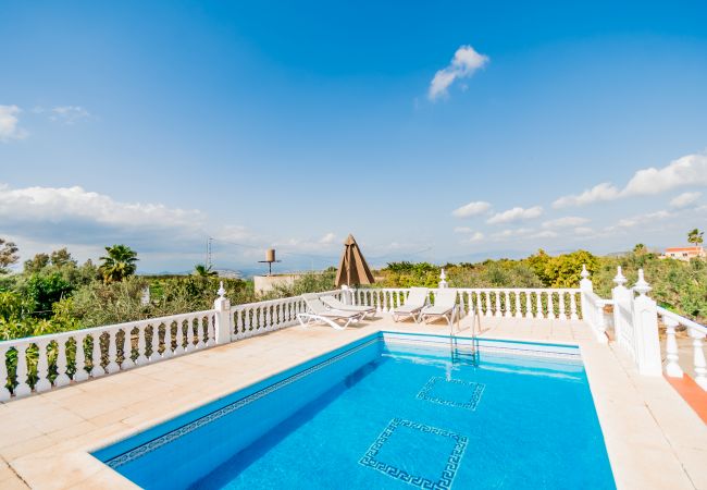 Private pool of this villa in Alhaurín el Grande