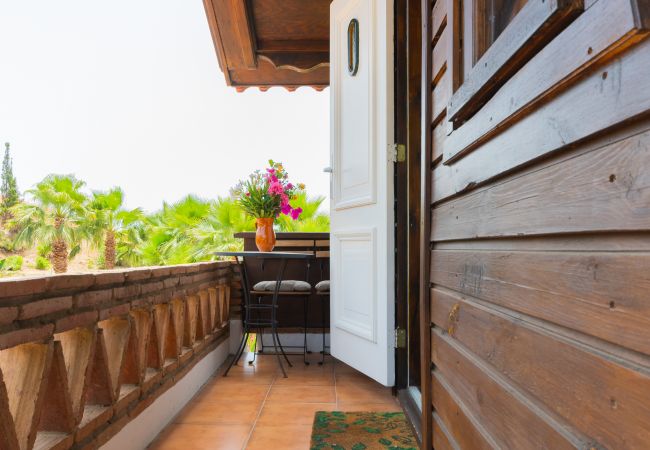 Terrace of this rural studio in Mijas Pueblo