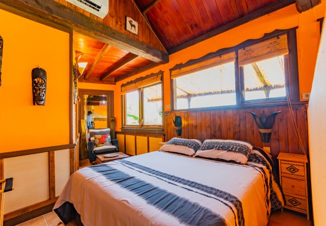 Bedroom of this rural studio in Mijas Pueblo