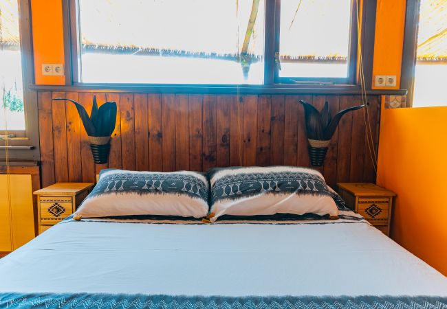 Bedroom of this rural studio in Mijas Pueblo