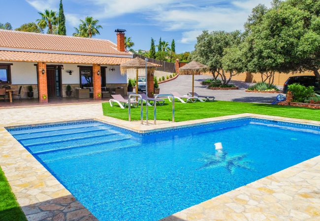 Private pool of this villa in Alhaurín el Grande