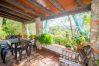 Terrace of this rural house in Guaro