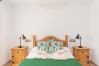 Bedroom of this house with fireplace in El Torcal