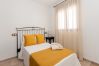 Bedroom of this house with fireplace in El Torcal