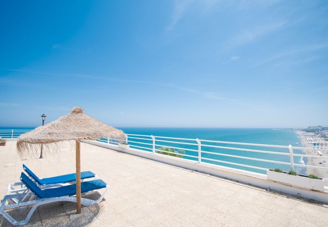 Terrace of this studio in Torremolinos