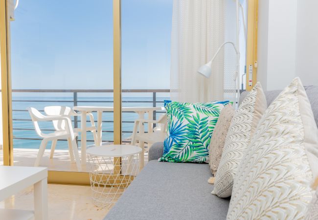 Bedroom of this studio in Torremolinos