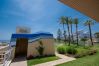 Garden of this studio in Torremolinos