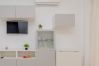 Kitchen of this studio in Torremolinos