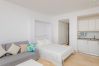 Bedroom of this studio in Torremolinos