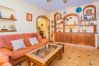 Living room with fireplace of this Finca in Alhaurín de la Torre