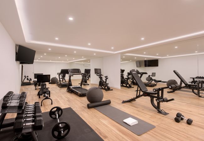 Gym of this luxury villa in Malaga