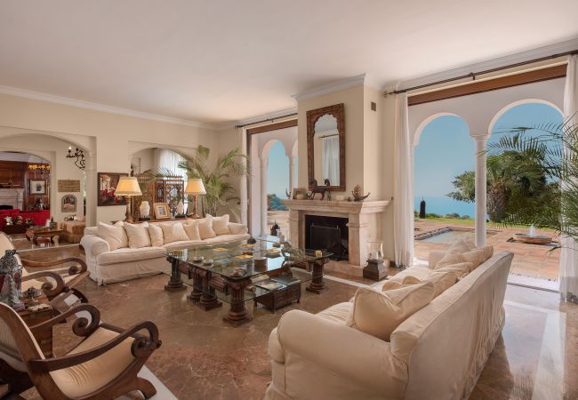 Living room of this luxury villa in Malaga