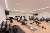 Gym of this luxury villa in Malaga