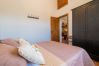 double bed, bedroom, rural house