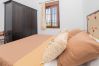 bedroom, exterior window, rural house